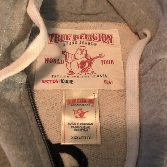 $SOLD$⚪️🟠True Religion Hoodie 🟠⚪️ - Picture 3 of 5